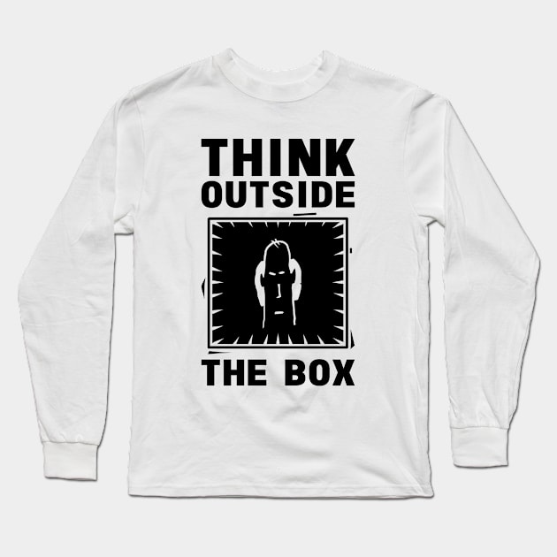 THINK OUTSIDE THE BOX Long Sleeve T-Shirt by TheCreatedLight